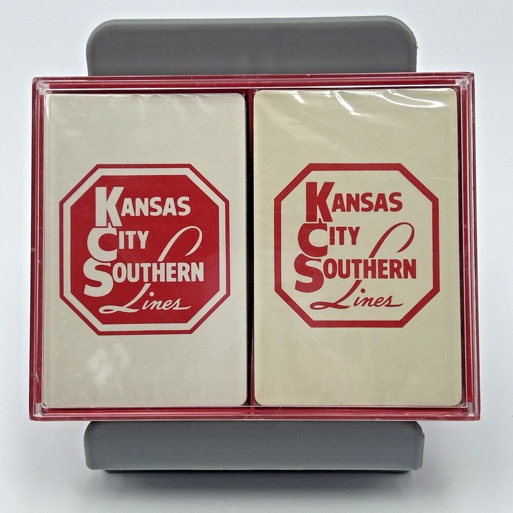 Vintage Kansas City Southern Lines KCS Railroad Playing Cards Double Pack Sealed